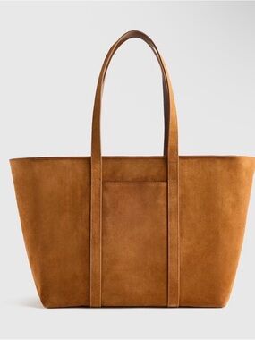 Quince Italian Suede Everyday Tote - Whiskey